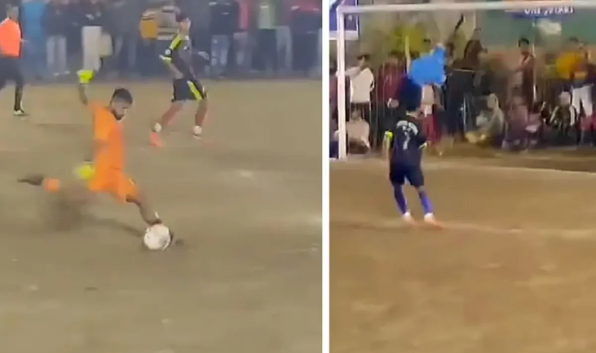 Amatör Maçta Kaleci Kendine “Direkt Asistiyle” Gol Attı
